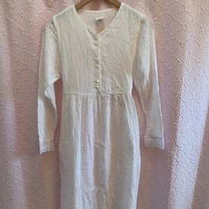 White Cotton Eyelet Made in India Maxi Dress